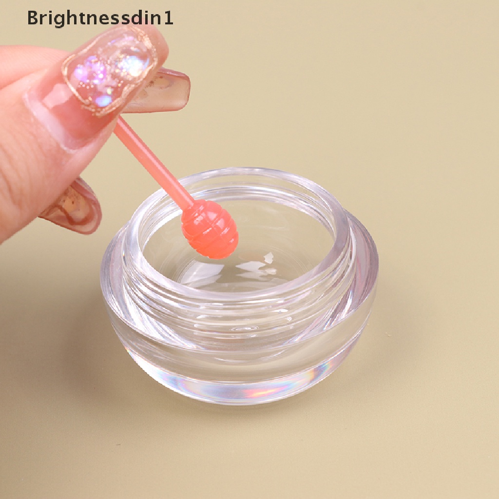 [Brightnessdin1] 1pc Toples Film Bibir Transparan Mini Portable Kotak Makan Siang Botol Bumbu Plastik Butik