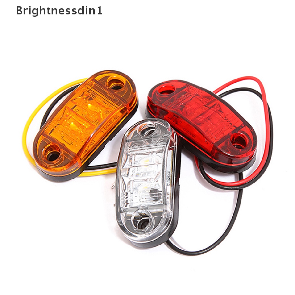 [Brightnessdin1] 1pcs 10V 30V LED Side Marker Lights Warning Tail Light Auto Mobil Lampu Eksternal Truk Truk Truk Truk Truk Truk Kuning Orange Putih Merah Butik