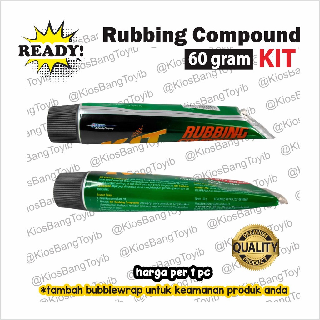 ORI KIT Rubbing Compound Tube 60gr Poles Goresan Mobil Motor Baret