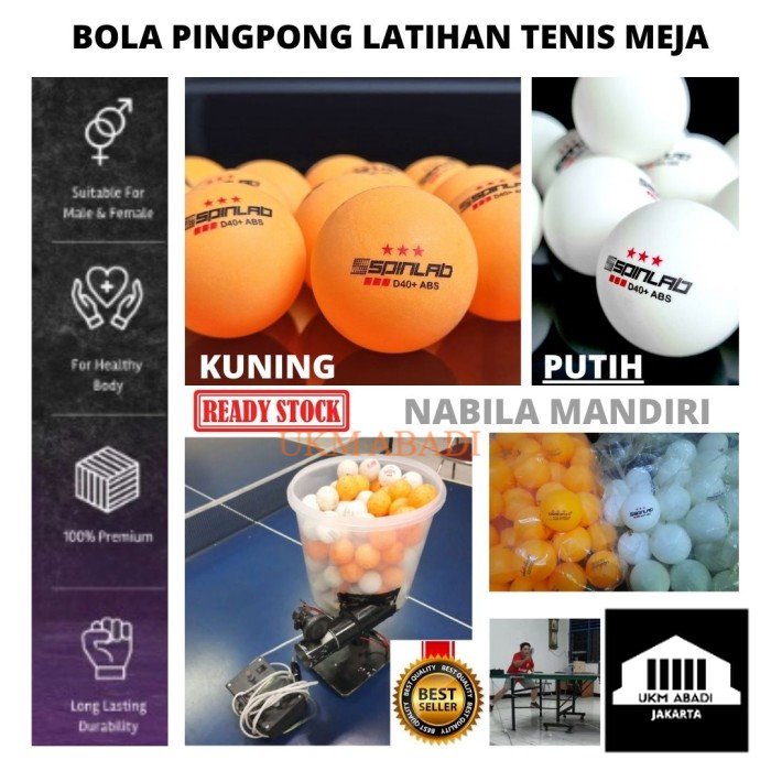 Bola Pingpong Latihan Tenis Meja Dan Robot Pingpong Isi 10 Buah