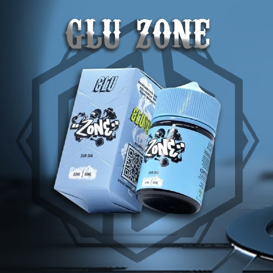 FREEBASE GLU ZONE BUBBLEGUM SOUR 60ML LIQUID GLU ZONE 100% AUTHENTIC