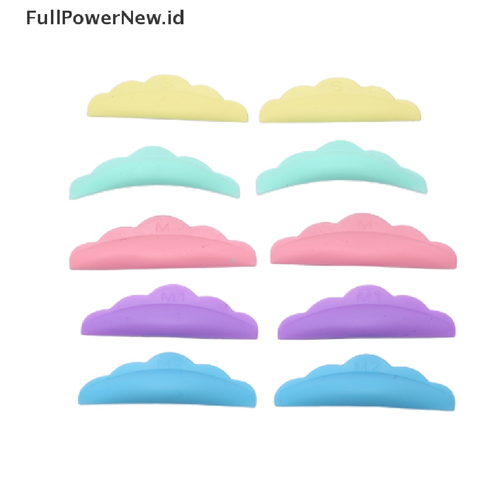 Power 5pasang Silikon Eyelash Perm Pad Colorful Lashes Batang Penjepit Bulu Mata Aksesoris ID