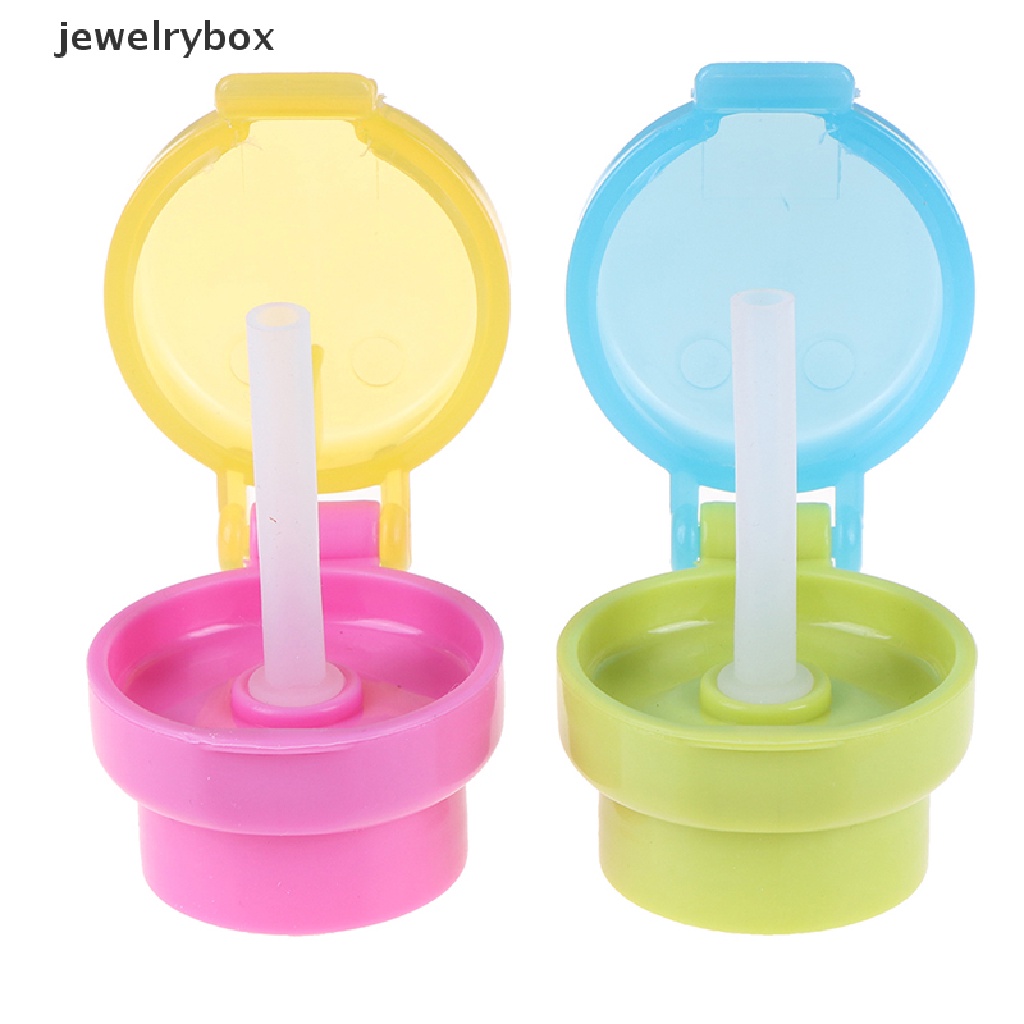 [jewelrybox] 1pc new kid Anak Bayi Balita Makan Minum Sedotan Tabung Botol Diganti Tutup Butik