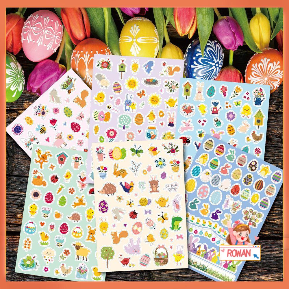 R-flower 6pcs Stiker Paskah Dekorasi Rumah Kamar Anak Kids Gift DIY Stiker Hias