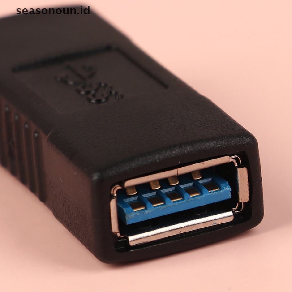 Seasonoun AF/AF USB 3.0 Type A Female to Female Konektor Adapter Coupler Pengubah Gender.