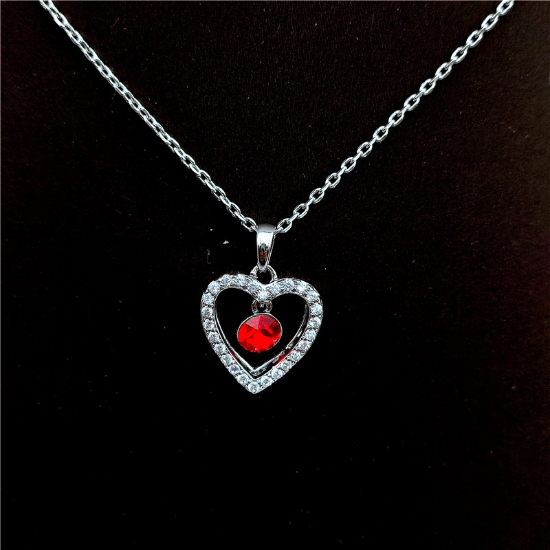 Ruby Cinta Kalung Berlian Lady Kalung Berlian Mulia Liontin Pasangan Hadiah Ulang Tahun Aksesoris Fashion