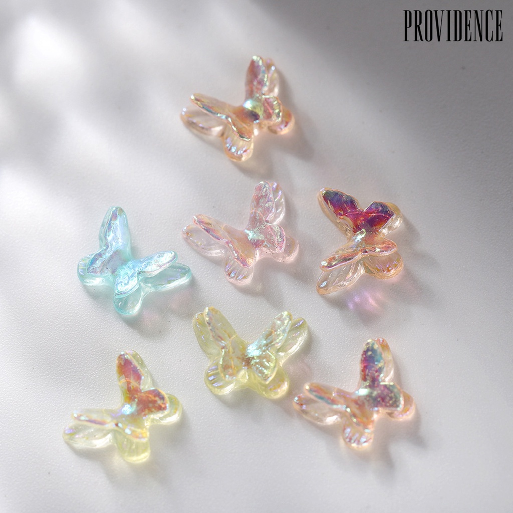 Providence 1tas Dekorasi Kuku Kupu-Kupu Bentuk Indah Warna Vibrant Realistis Mempesona Efek Visual Tidak Luntur 3D Butterfly Nail Art Ornamen Manicure Jewelry Perlengkapan Kuku