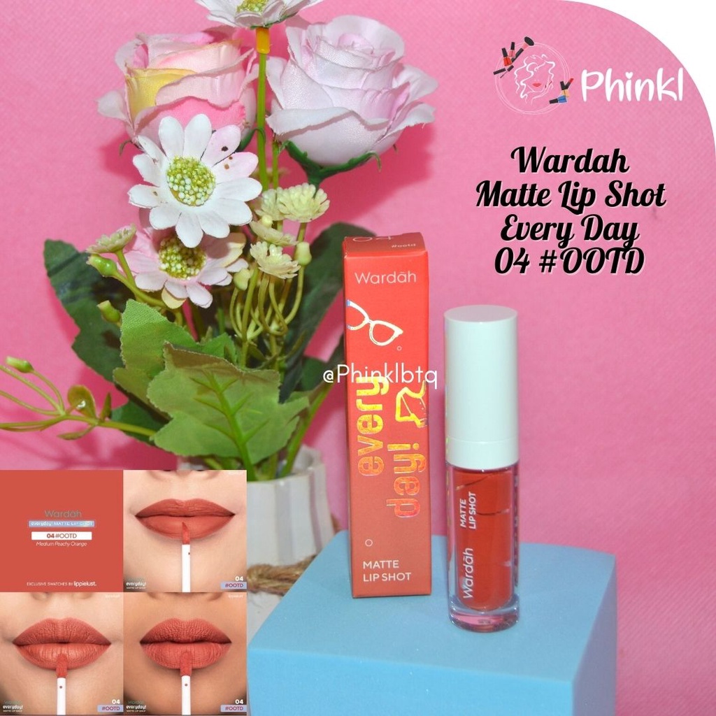 `ღ´ PHINKL `ღ´ Wardah Everyday Lip Shot lipcream matte lipstick cair mudah di blend