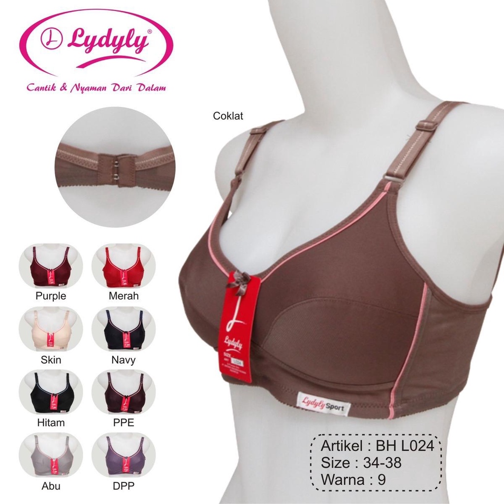 Lydyly -  Sport Bra Berkualitas Bh L024 Tanpa Busa Dan Tanpa Kawat | BH Mama