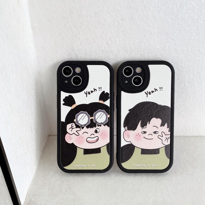 Couple Soft Case OPPO A9 A5 A31 A53 A33 2020 A7 A5S A12 A11K F9 F11 A15S A35 A52 A92 A54 A36 A96 A83 A57 A3S A16 A1 Pro Reno 3 5 6 7Z 9 Hitam Cowok Cewek