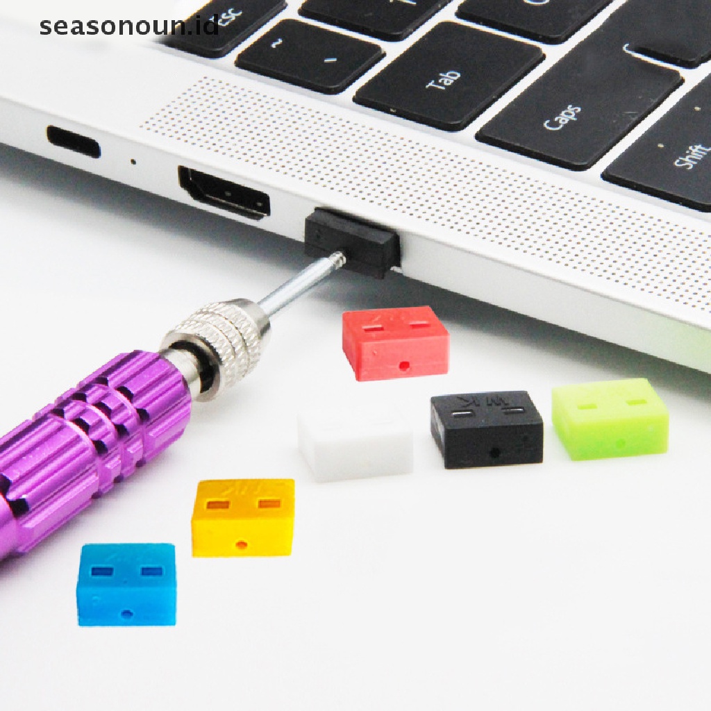 Seasonoun USB Port Lock Removable Sealing Plug Laptop USB Security Lock Plug USB Occluder.