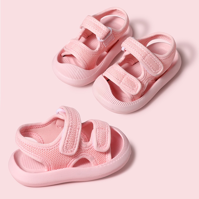 Sendal Anak Anak Bahan EVA Ringan Desain Dan Bernapas Sepatu Balita Desain Pelindung Jari Kaki  Sandal Anak  Anti-slip Umur 1-5 tahun