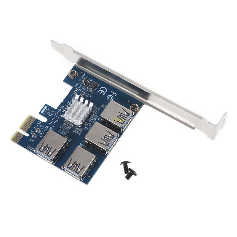 Btsg PCI-E 1X Ke Kartu Riser 4X Eksternal USB 3.0 Adapter Card Untuk Komputer Desktop