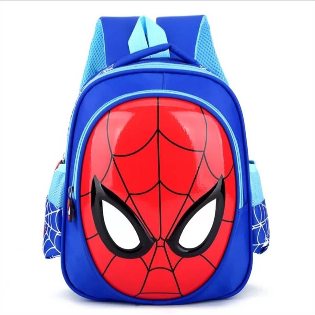 MJS 781 - Ransel Spidi Head Tas Ransel Sekolah Ngaji Les Anak Laki-Laki PAUD TK SD Karakter Kartun Animasi Free Tempat Pensil Terbaru Kekinian