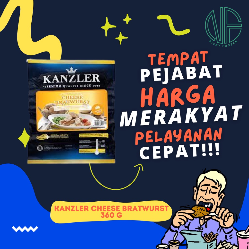 

KANZLER CHEESE BRATWURST 360gr