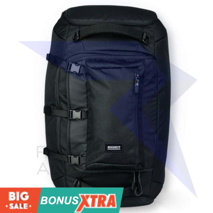 Tas Ransel EIGER1989 RICAMP DUFFLE BAG 1.0 91000 6932 Black Original BDG