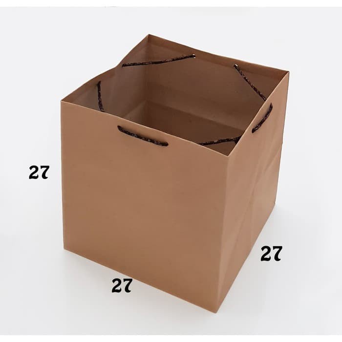 

⭐BISA COD⭐ Jual Paper Bag Dus Nasi Paperbag Polos Kotak Kue Tas Kertas Coklat