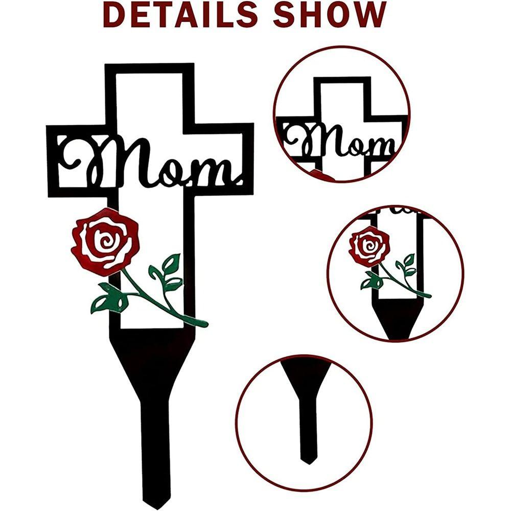 Solighter Metal Cross Stake NEW Cemetery Memorial Dekorasi Taman