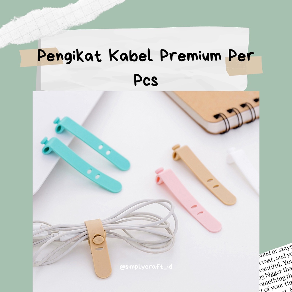 Simply Craft ID - Pengikat Kabel Charger Headset Organizer Cable Clip Cord Holder Pengikat Penggulung