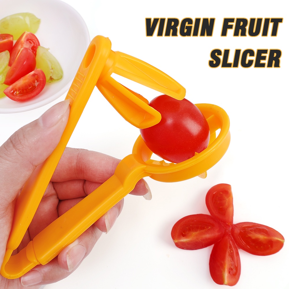 Tomato Slicer Cutter Cherry Strawberry Sekat Dapur Buah Tomat Kecil Potong Manual Aksesoris Gadget