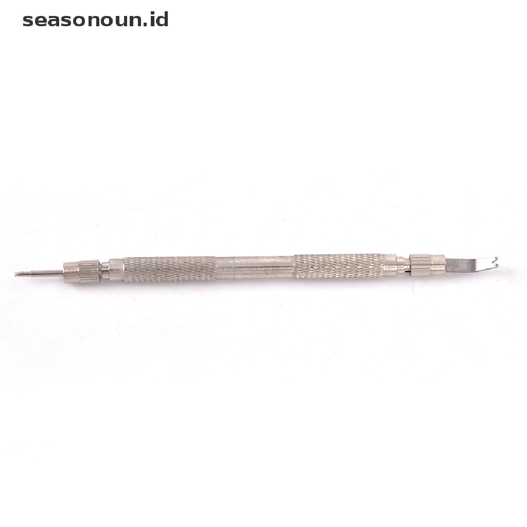 Seasonoun Reparasi Jam Tangan Spring Bar Tool Steel Link Remover Pin Pusher Dengan Tip Cadangan.