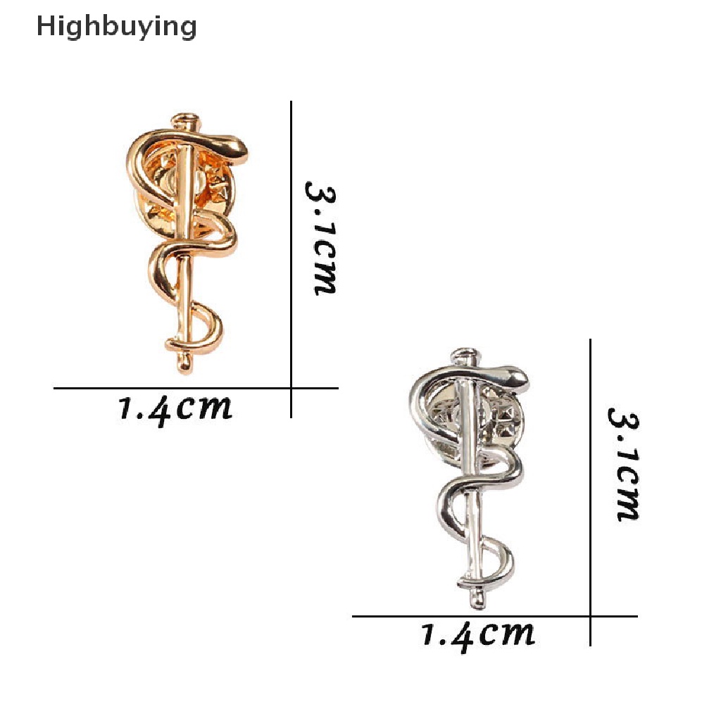Hbid Antik Ular Tongkat Logam Alloy Pin Gesper Bros Brooch Dokter Perawat Simbol Enamel Lencana Fashion Perhiasan Glory