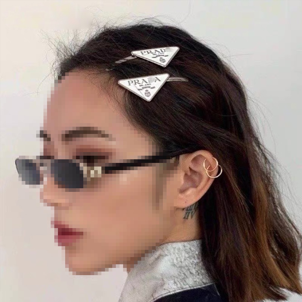 Ins Gaya Punk Hairgrips Inggris 26huruf Bentuk Segitiga Geometris Bang Rambut Klip Aksesoris Untuk Anak Perempuan