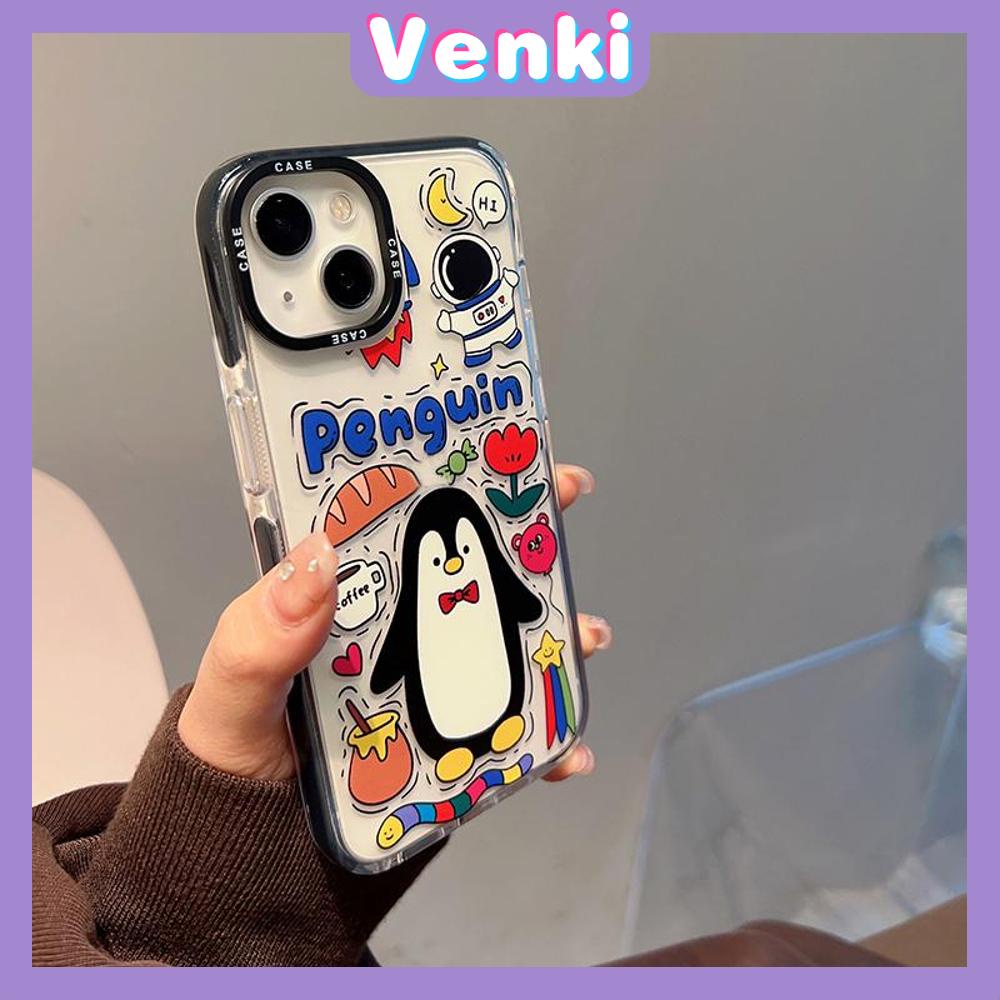 Case iPhone 11 Thicken Soft Silicone Big Hole Case Cute Cartoon Penguin Camera Protection Shockproof Back Cover Compatible for iPhone 14 13 12 11 Pro Max 7 8 Plus X XR XS