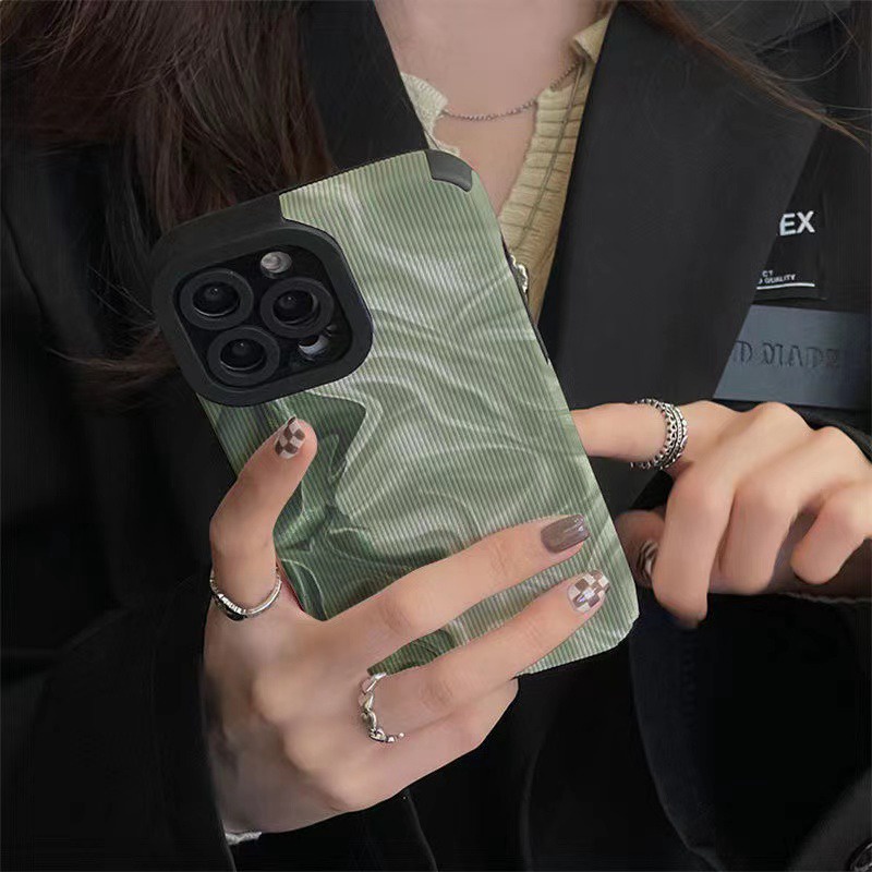 New！Green Wave Soft Case HP VIVO V9 Y11 Y12i Y12 Y15 Y17 Y12S Y20 Y20i Y20S Y19 Y93 Y91C S1 V15 Pro Y50 Y30 Y30i V20 Z1 Pro Y52S Y31S V5 V5S V21 V23 5G Y83 FTD Stripe Casing