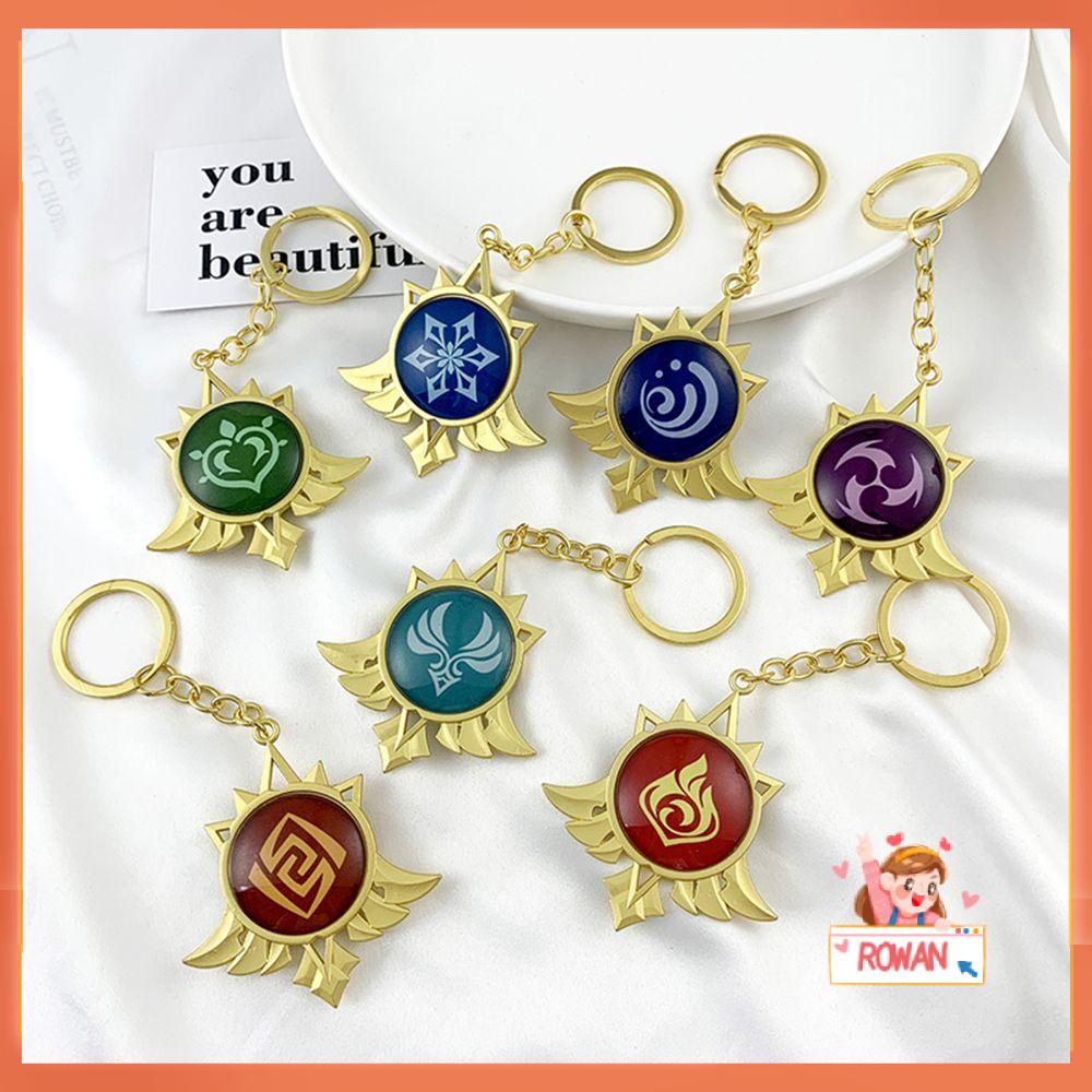 R-bunga Bercahaya Gantungan Kunci Cosplay Liontin Teman Pernak Pernik Evil Eyes of God Keyring