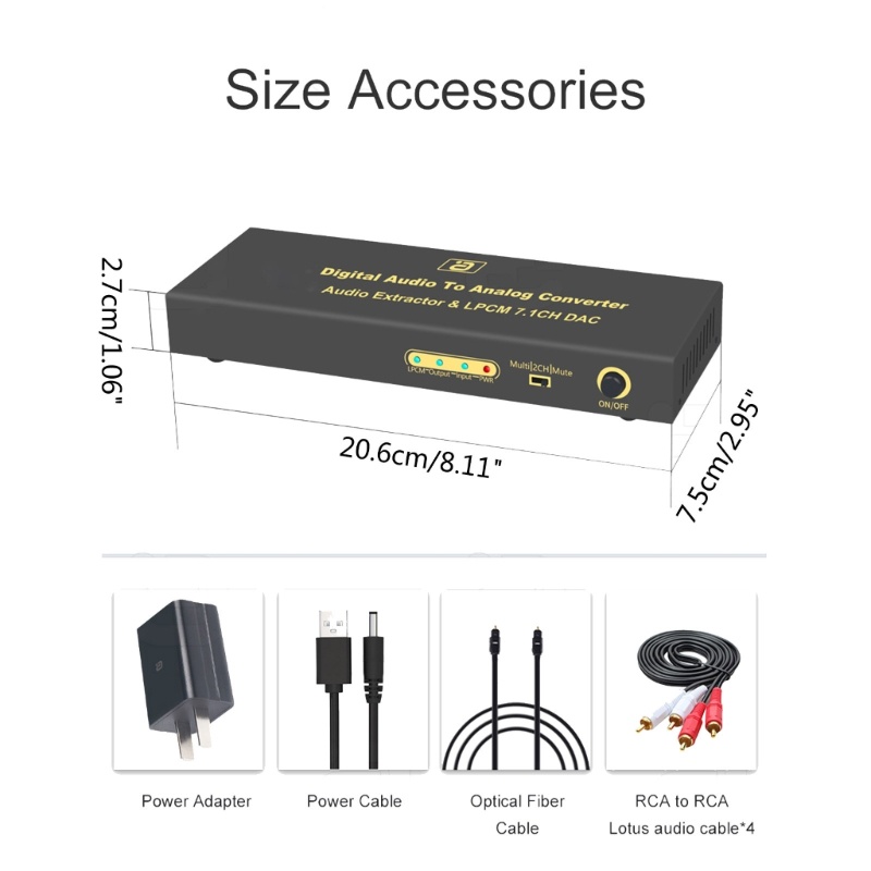 Zzz Switch- Konverter Ekstraktor SPDIF Fiber Optik 7ch