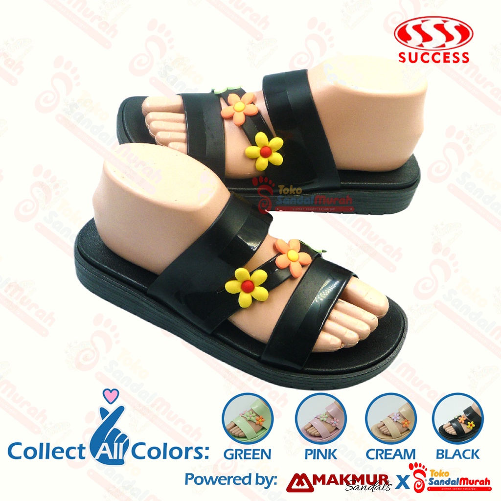 Toko Sendal Murah - Sandal Jelly Wanita Uk 36 - 40 / Sandal Wanita Ban 2 / Sandal Wanita Motif Bunga / Sandal Slop Jelly Import / Sandal Wanita Kekinian [Toko Sendal Murah SS 1918]