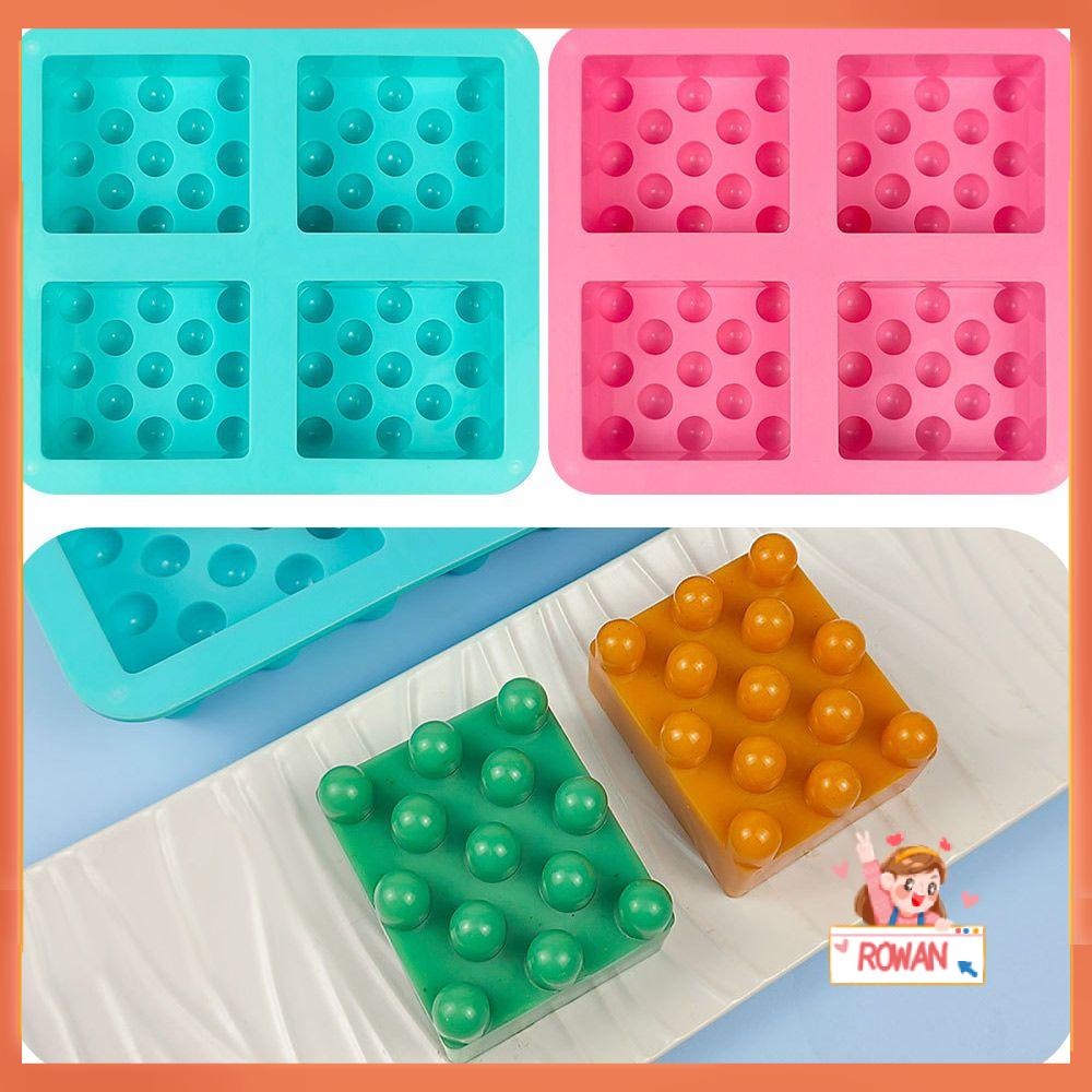 R-flower Cetakan Sabun Silikon Multi Fungsi Membuat Perlengkapan Kerajinan DIY 4rongga Handmade Soaps Supplies