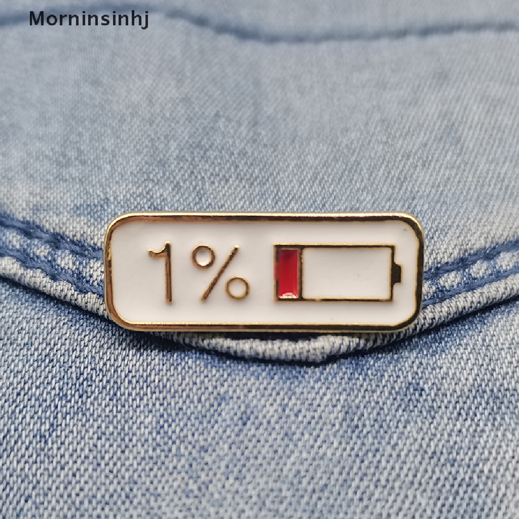 Mornin1% 99% Jumlah Listrik Bros Gesper Logam Baju Lencana Kerah Pin Enamel Vintage Pin Perhiasan Dekorasi Aksesoris Hadiah id