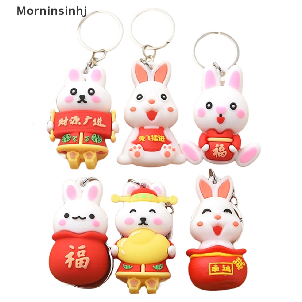 Mornin 2023kunci Kelinci Tahun Baru Kartun Fortune Rabbit KeyChain Gantungan Kunci Mobil Cincin Mahasiswa Pasangan Tas Liontin id