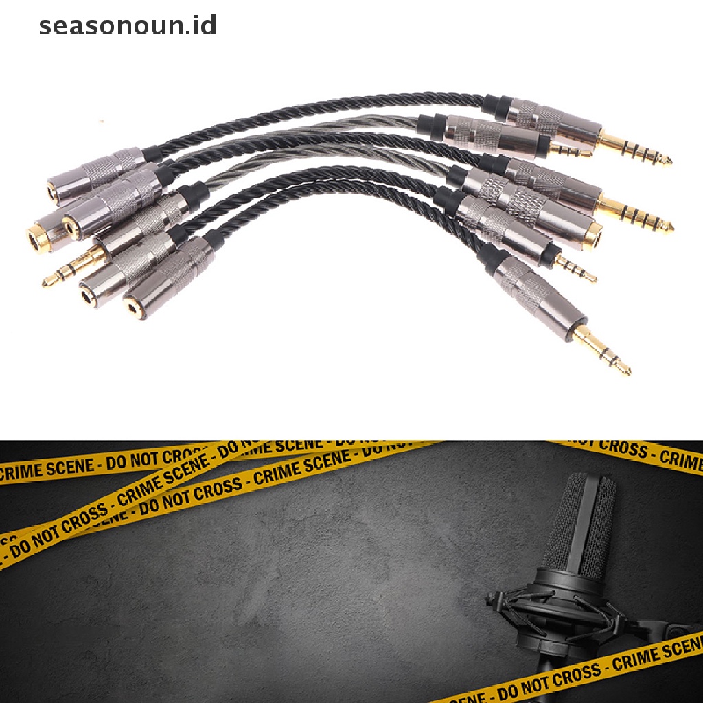 Seasonoun Kabel Audio 2.5 Male To 4.4 Female Balanced Cord 2.5mm/4.4mm Ke Adaptor 3.5mm.