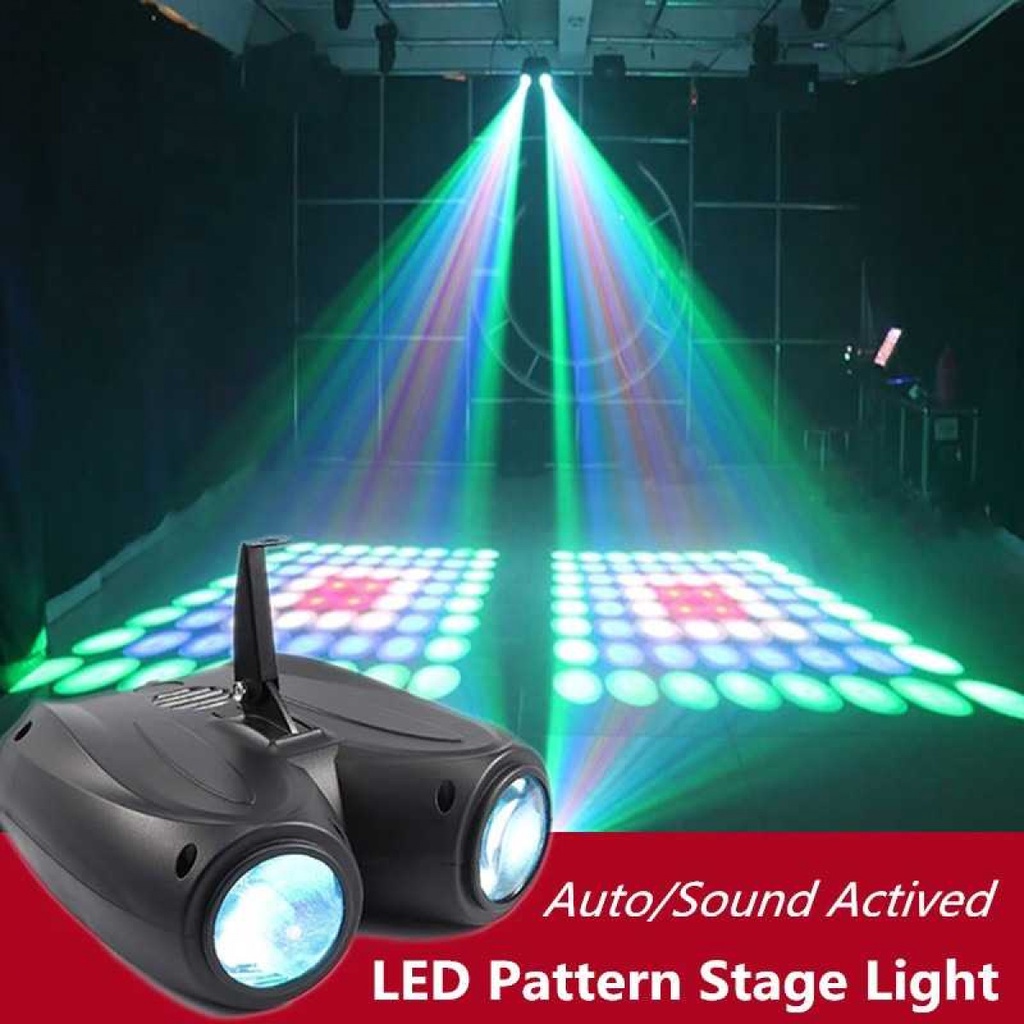 Lampu Proyektor Panggung Disco Karaoke Sensor Suara RGB 128 LED 20W