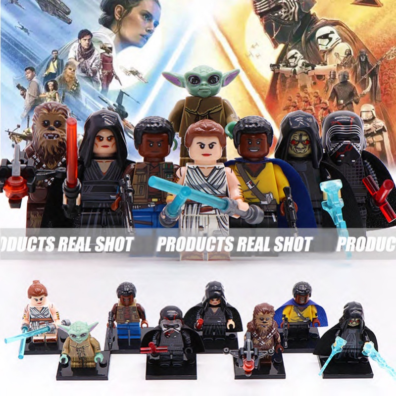 Star Wars Mini Figure Darth Vader Chewbacca Finn Rey Puzzle Rakitan Mainan Blok Bangunan