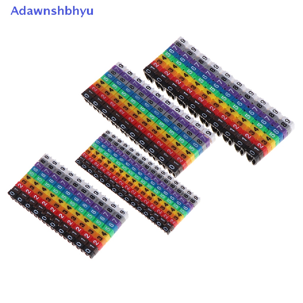 Adhyu Cable Marker Colorful C-Type Marker Number Tag Label Untuk Kawat 1.5/2.5/4/6mm2 ID