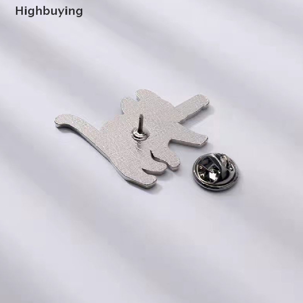 Hbid Kartun Kucing Hitam Pemodelan Pop-Enamel Bros Pin Fashion Kerah Lencana Pin Perhiasan Hadiah Glory