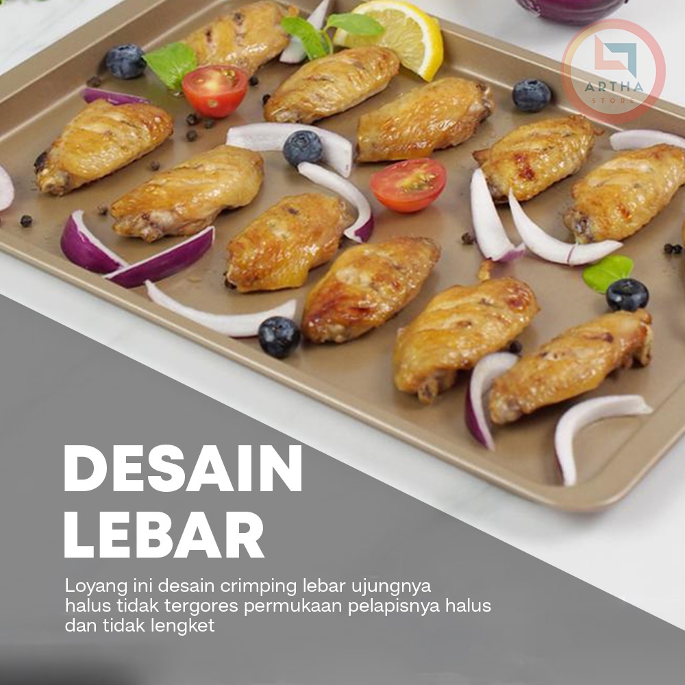 Loyang Kue Kering Baking Tray Loyang Anti Lengket Alas Oven Roti