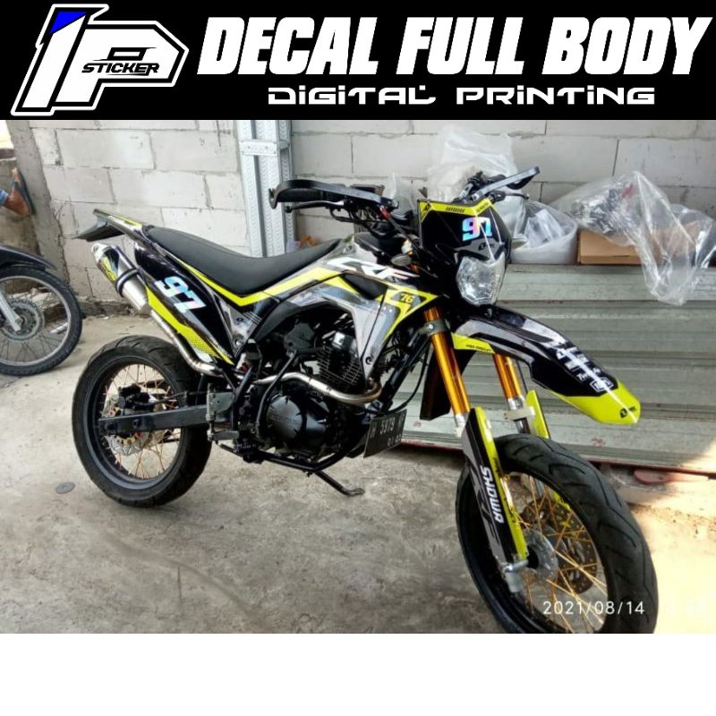 Decal sticker stiker crf abu abu hijau stabilo