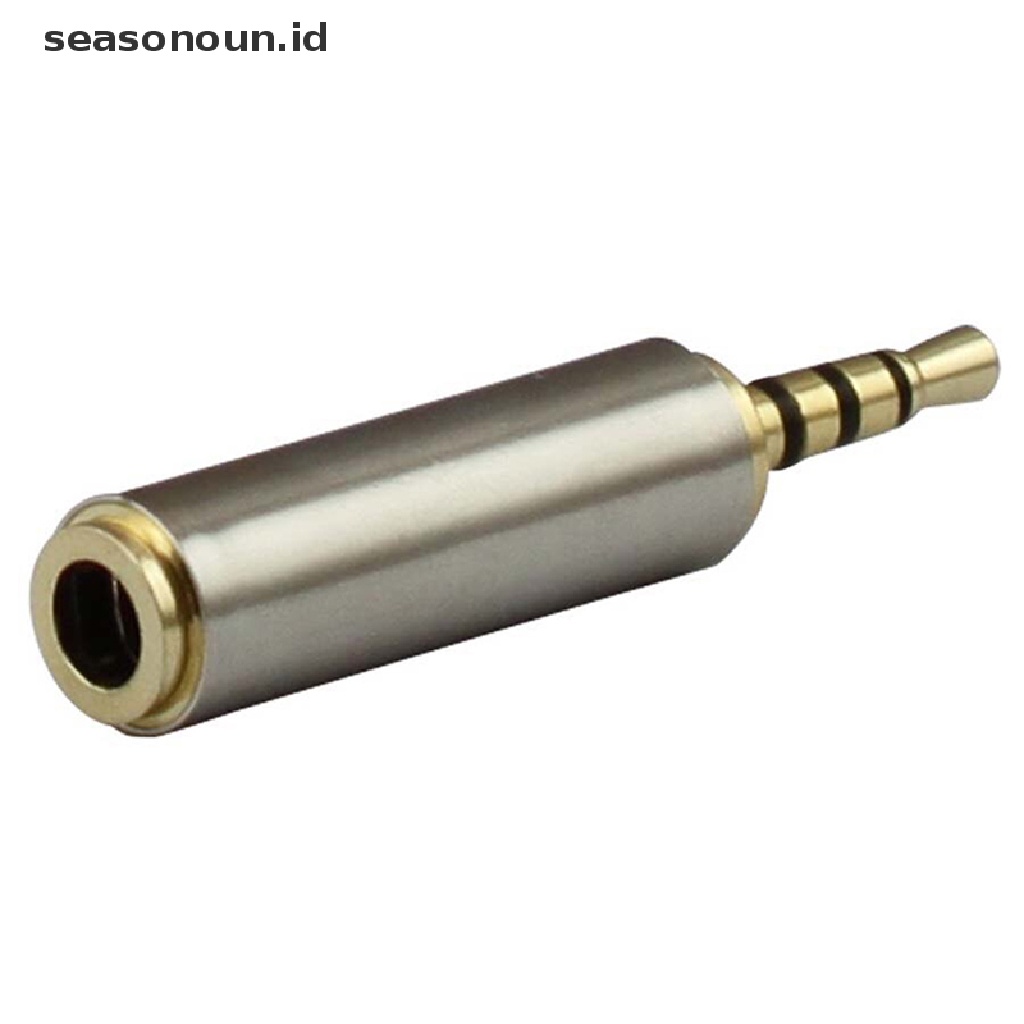 Seasonoun High Quality Metal Alloy 3.5mm Male To 2.5mm Female Konektor Konversi Audio 3.5mm To 2.5mm Adapter Converter Jack Headphone Audio Stereo.