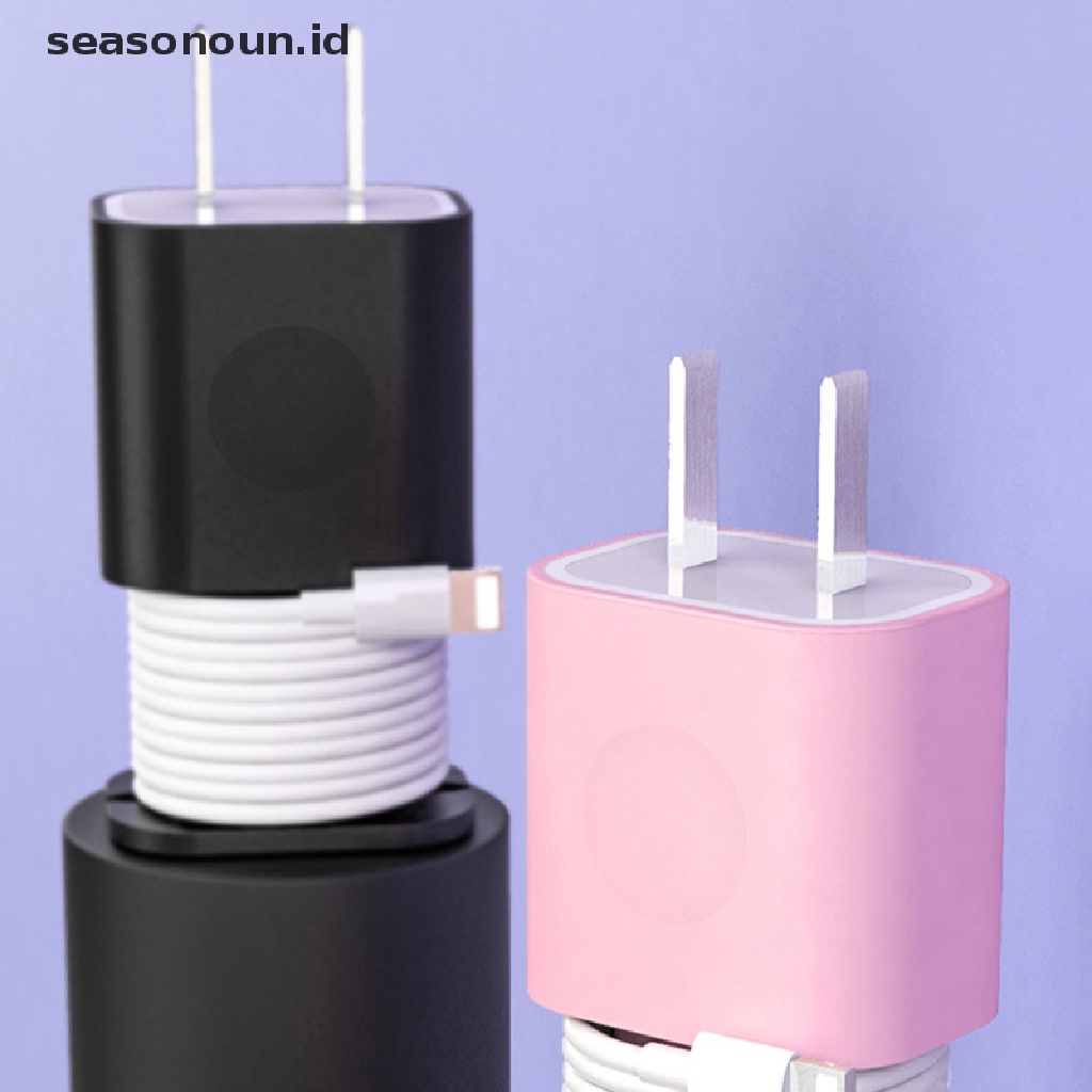 Seasonoun 2in1 Pelindung Charger Silikon Untuk Ponsel 18W/20W Charger New.