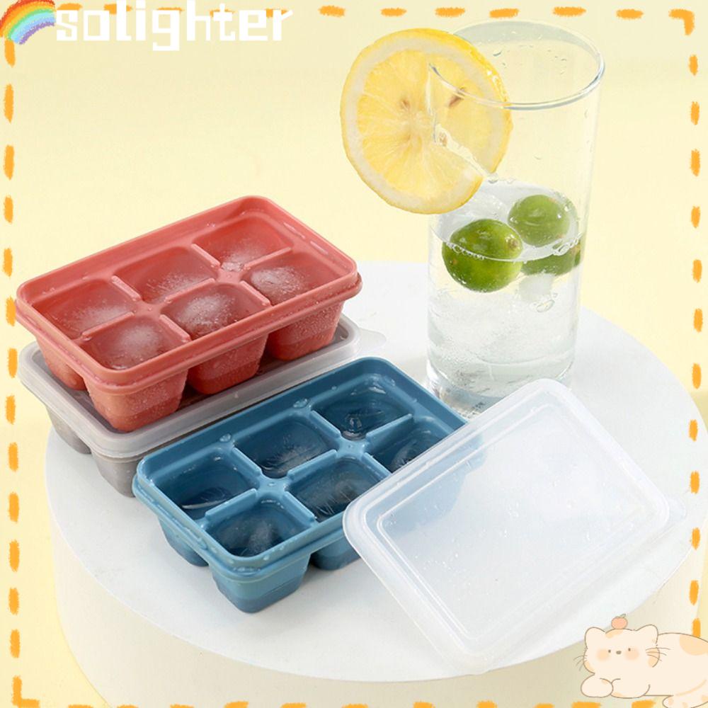 Solighter 3PCS Cetakan Es Mini Pesta Musim Panas Coklat Minuman Dingin Cube Tray