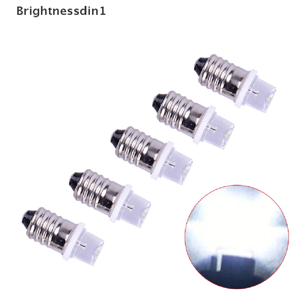 [Brightnessdin1] 5pcs/set E10 Led Bulb DC 3V 4.5V Instrumen Bohlam Indikator Bohlam Senter Bohlam Butik