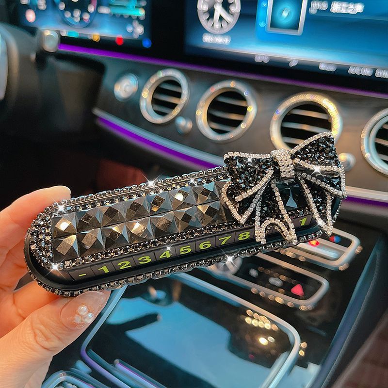 Berlian Gaya Baru Kreatif Mobil Tanda Parkir Sementara Kartu Nomor Telepon Bergerak Tersembunyi Unik Disesuaikan Mobil Bergerak Perempuan