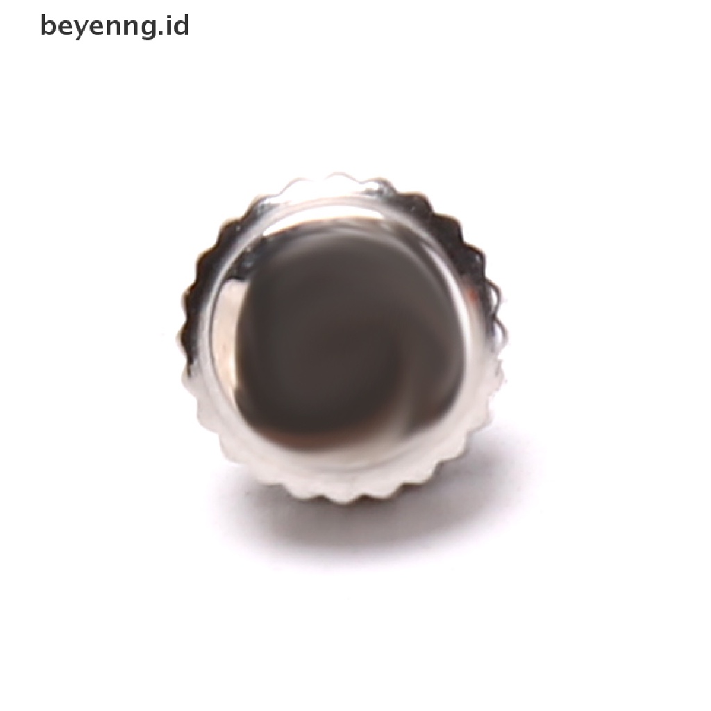 Beyen 1PC 7.0mm * 4.4mm Baja Jam Tangan Mahkota Kunci Eksternal Thread Push Button Aksesoris ID