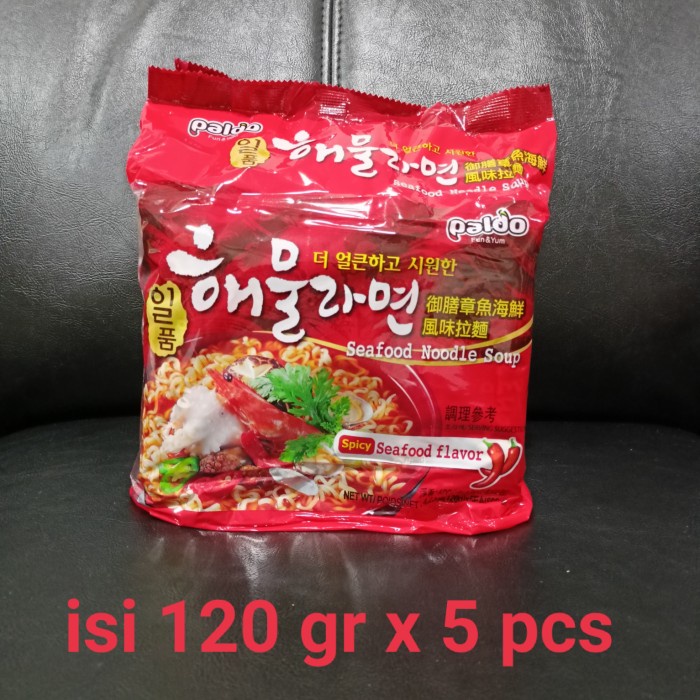 paldo seafood 120 gr x 5 pcs/mie korea/seafood noodles FM