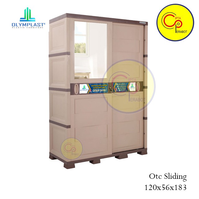Lemari Pakaian Plastk 3 PINTU Sliding OLYMPLAST OTC 4  Olymplast Slide